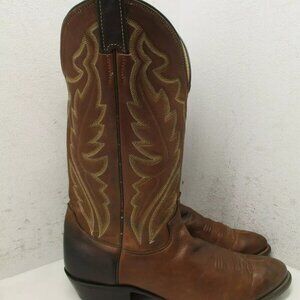 JUSTIN Mens Size 7 D Cowboy Boots Brown Leather Style J41162